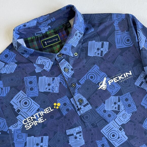 Bill William Murray Golf PGA TOUR Polo Shirt L Candid Camera DA Points - Picture 6 of 10